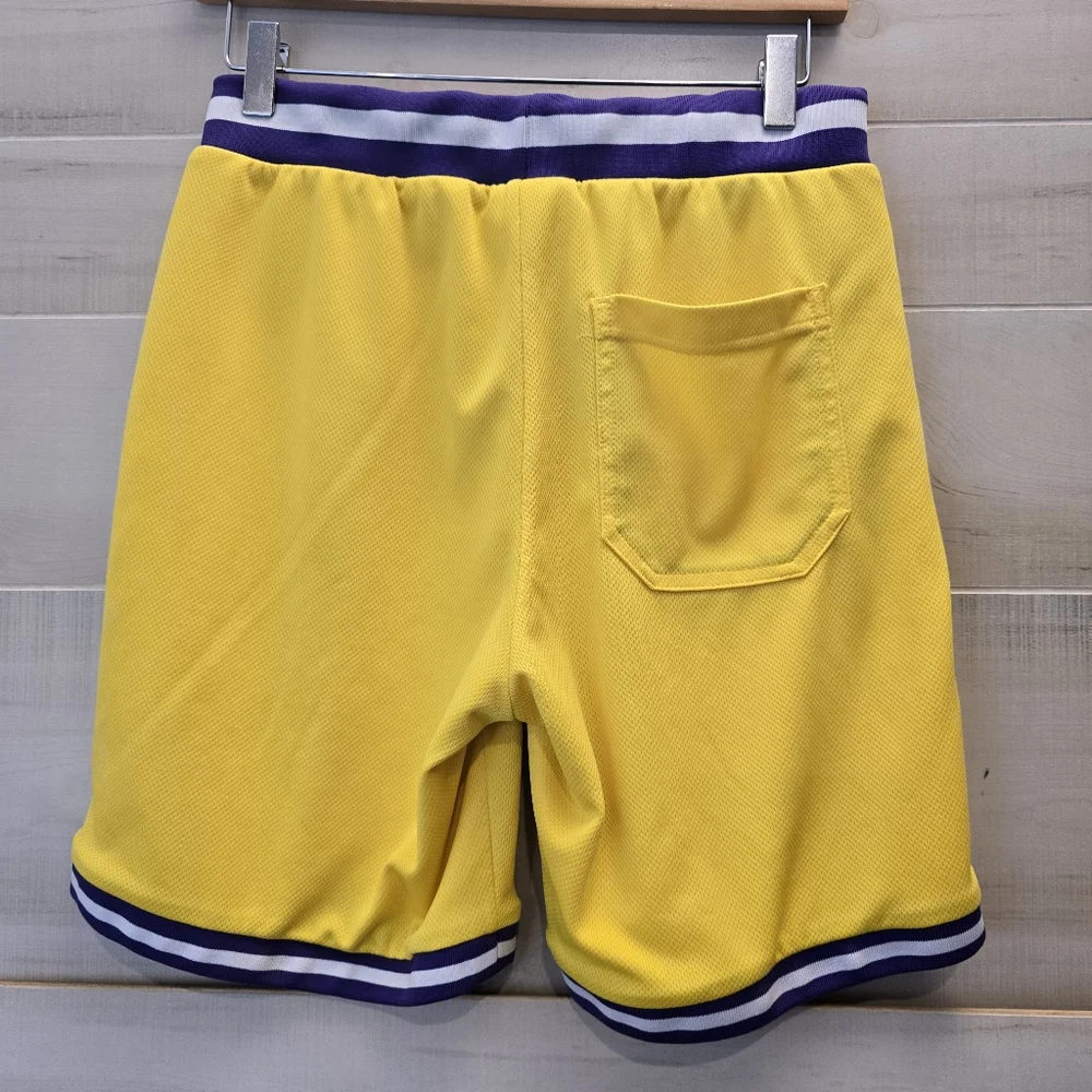 {S} YoungLA x LA Lakers Purple Yellow Shorts